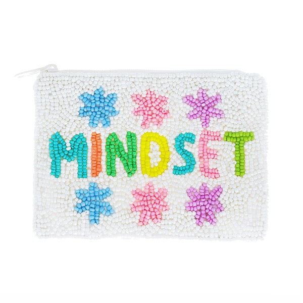 Mindset Hand Beaded Coin Purse - Pink